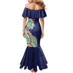 New Zealand Warriors Mermaid Dress Polynesian Tribal Tattoo Pacific Sport Art