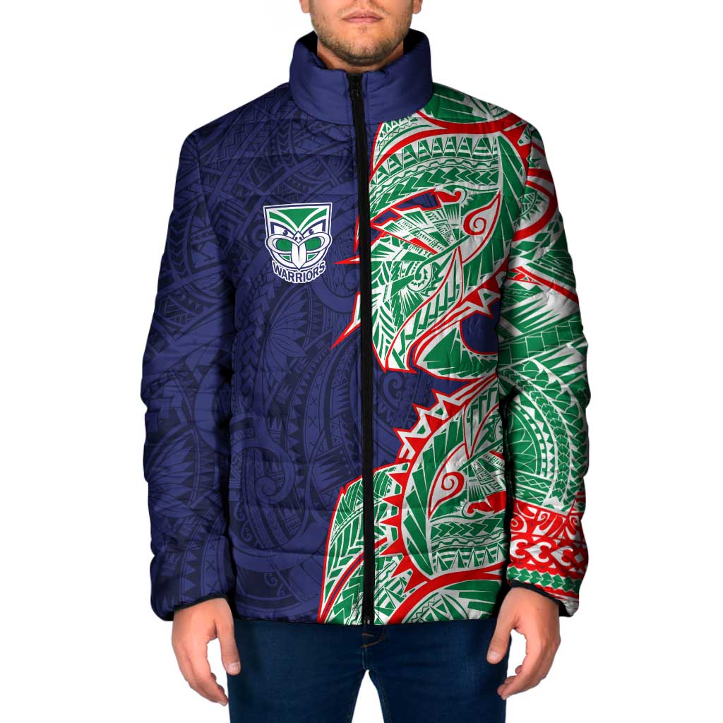 New Zealand Warriors Padded Jacket Polynesian Tribal Tattoo Pacific Sport Art