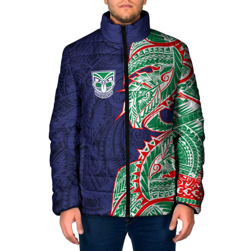 New Zealand Warriors Padded Jacket Polynesian Tribal Tattoo Pacific Sport Art