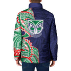 New Zealand Warriors Padded Jacket Polynesian Tribal Tattoo Pacific Sport Art