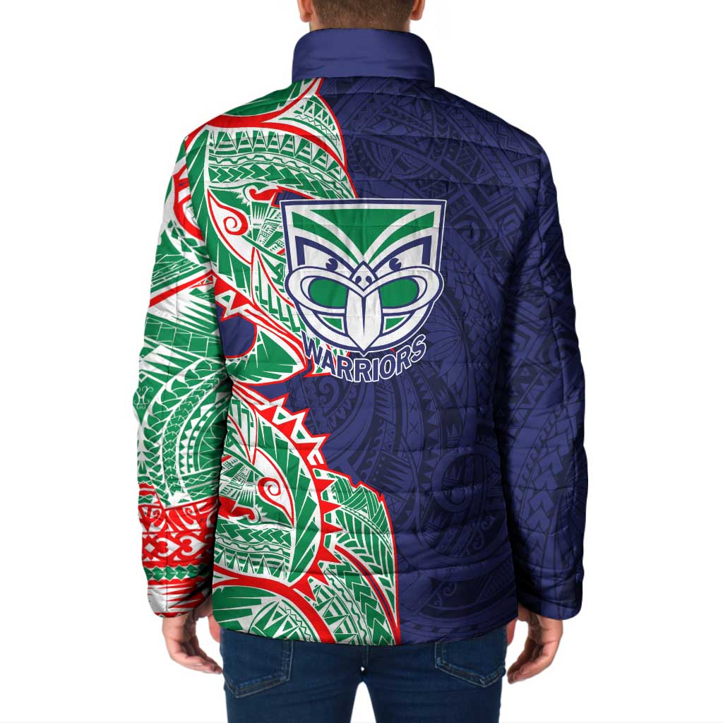 New Zealand Warriors Padded Jacket Polynesian Tribal Tattoo Pacific Sport Art