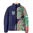 New Zealand Warriors Padded Jacket Polynesian Tribal Tattoo Pacific Sport Art