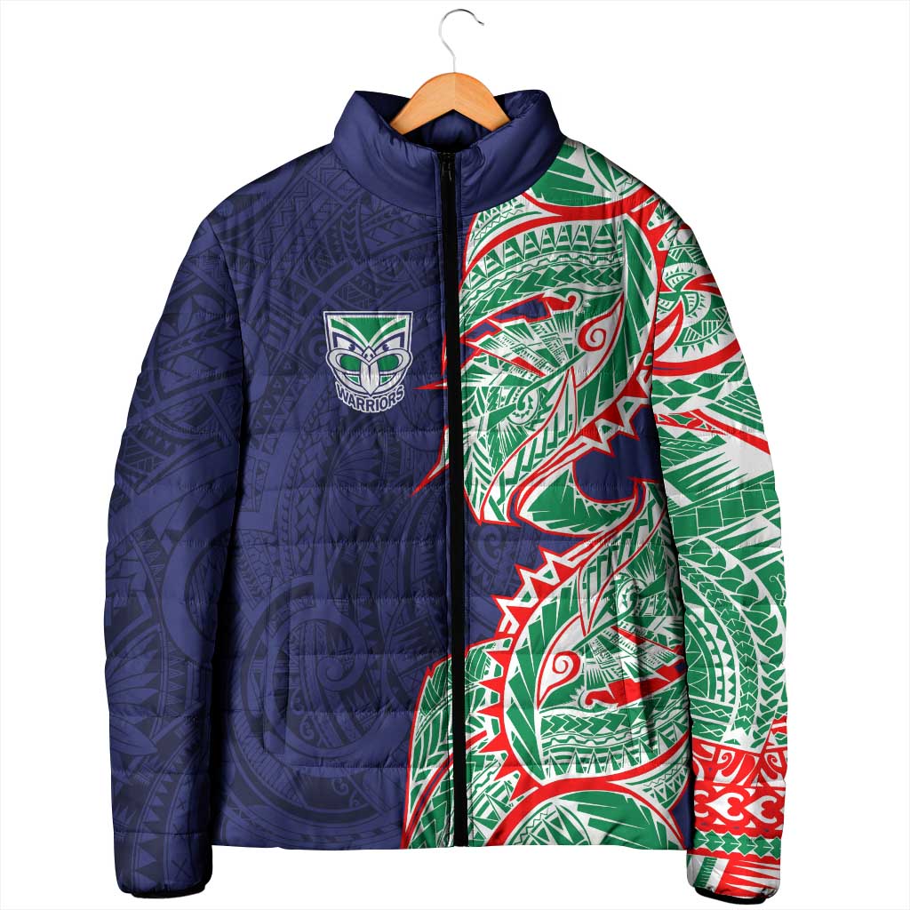 New Zealand Warriors Padded Jacket Polynesian Tribal Tattoo Pacific Sport Art