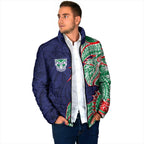 New Zealand Warriors Padded Jacket Polynesian Tribal Tattoo Pacific Sport Art