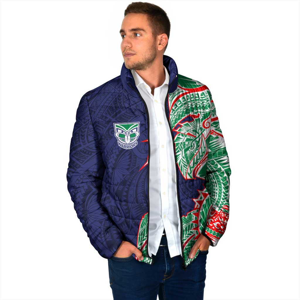 New Zealand Warriors Padded Jacket Polynesian Tribal Tattoo Pacific Sport Art