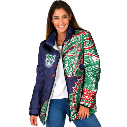 New Zealand Warriors Padded Jacket Polynesian Tribal Tattoo Pacific Sport Art