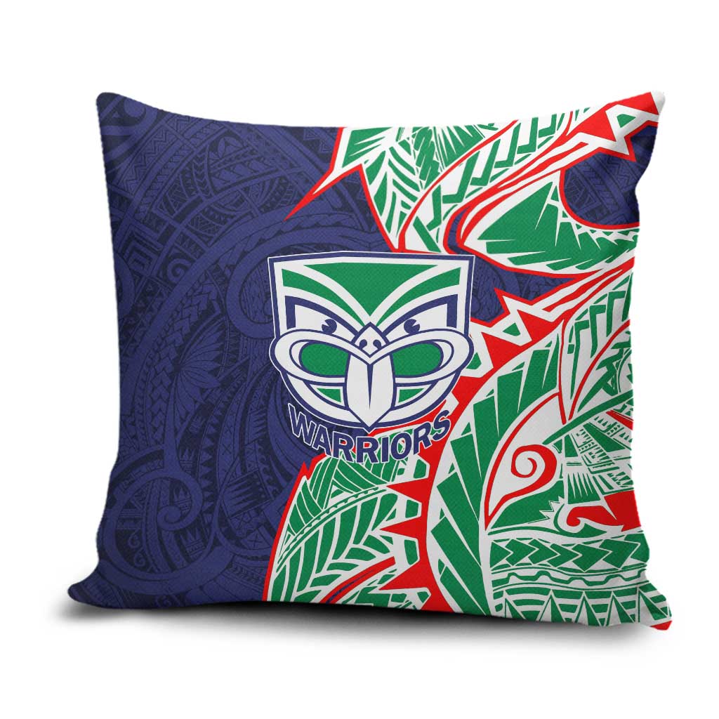 New Zealand Warriors Pillow Cover Polynesian Tribal Tattoo Pacific Sport Art
