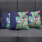 New Zealand Warriors Pillow Cover Polynesian Tribal Tattoo Pacific Sport Art