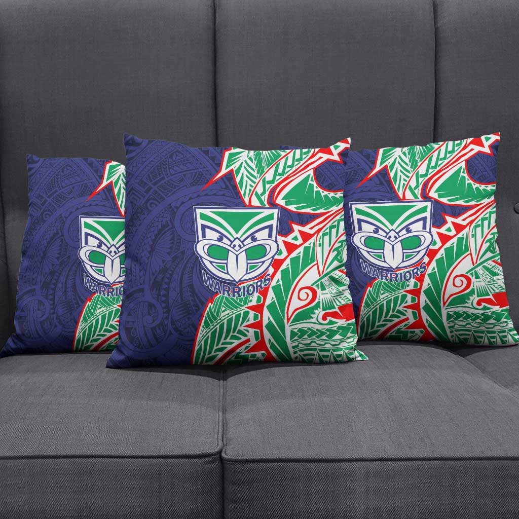 New Zealand Warriors Pillow Cover Polynesian Tribal Tattoo Pacific Sport Art