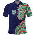 New Zealand Warriors Polo Shirt Polynesian Tribal Tattoo Pacific Sport Art