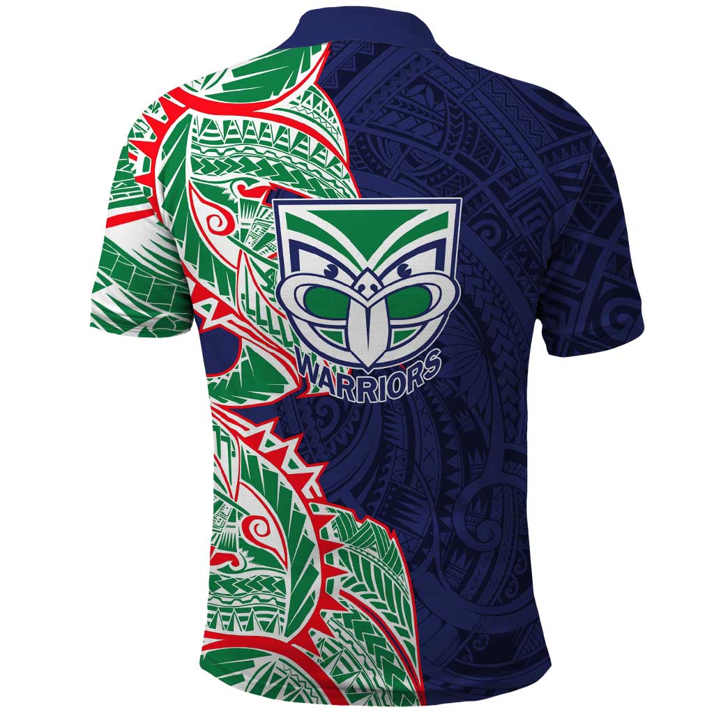 New Zealand Warriors Polo Shirt Polynesian Tribal Tattoo Pacific Sport Art