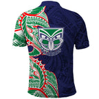 New Zealand Warriors Polo Shirt Polynesian Tribal Tattoo Pacific Sport Art