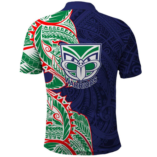 New Zealand Warriors Polo Shirt Polynesian Tribal Tattoo Pacific Sport Art