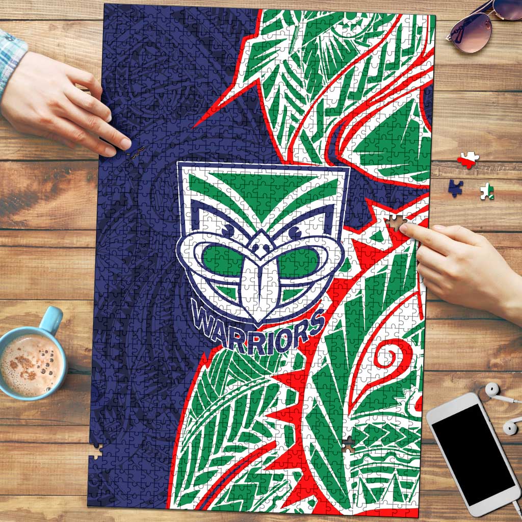 New Zealand Warriors Puzzle Polynesian Tribal Tattoo Pacific Sport Art