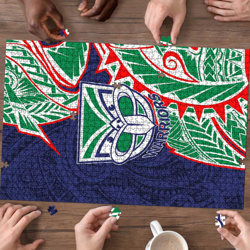 New Zealand Warriors Puzzle Polynesian Tribal Tattoo Pacific Sport Art
