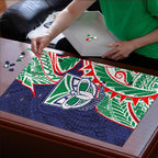 New Zealand Warriors Puzzle Polynesian Tribal Tattoo Pacific Sport Art