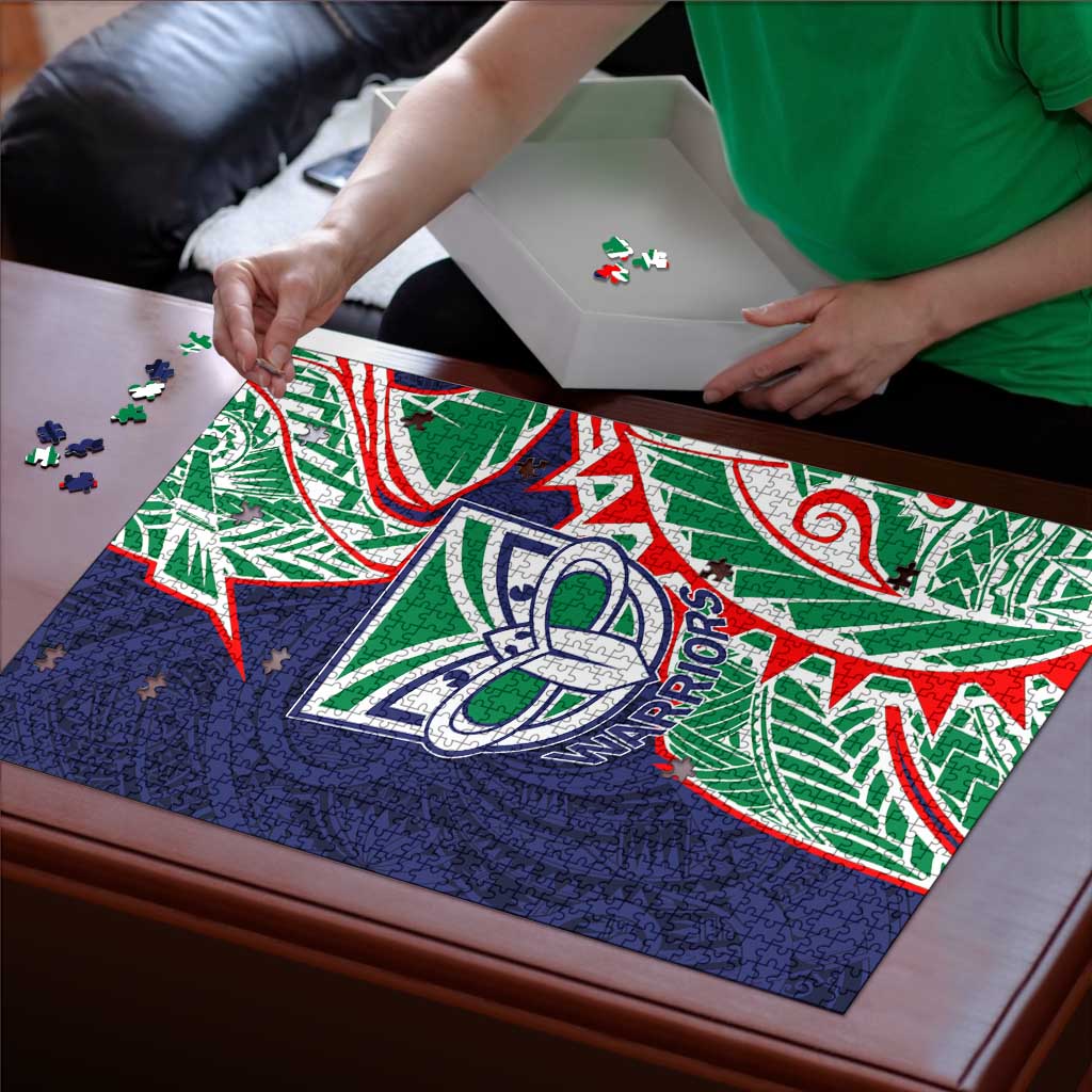 New Zealand Warriors Puzzle Polynesian Tribal Tattoo Pacific Sport Art