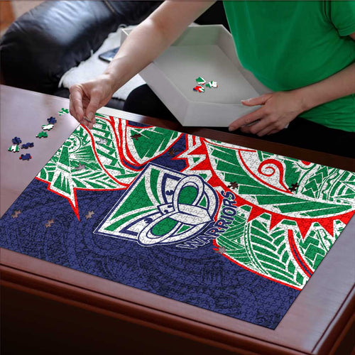New Zealand Warriors Puzzle Polynesian Tribal Tattoo Pacific Sport Art