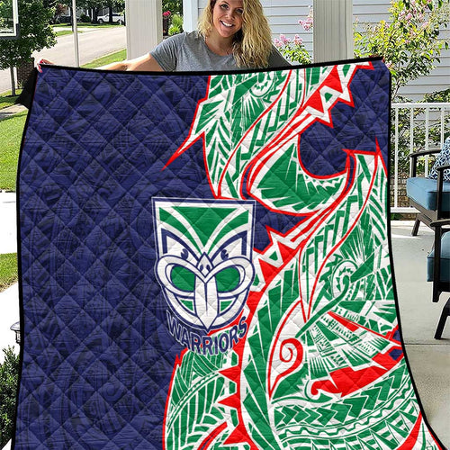 New Zealand Warriors Quilt Polynesian Tribal Tattoo Pacific Sport Art