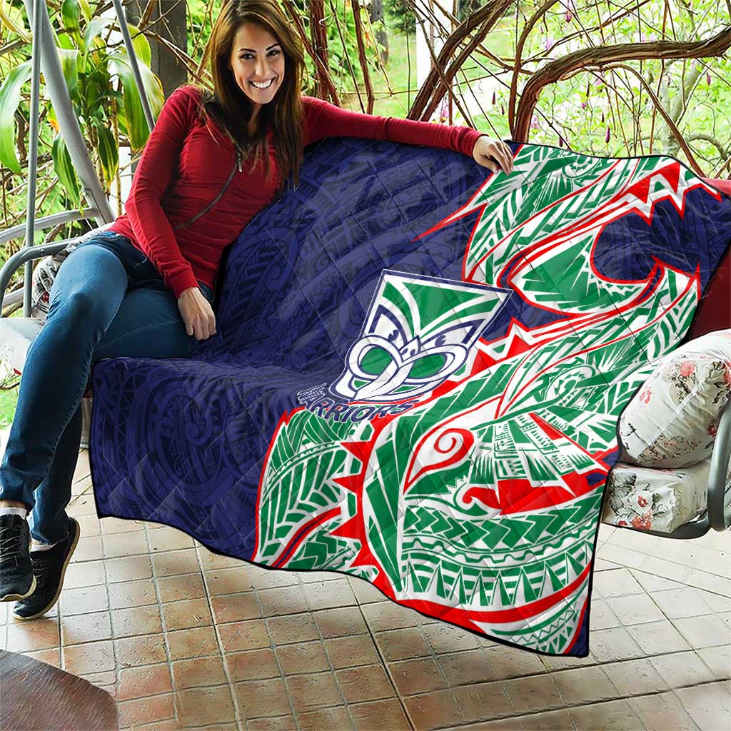 New Zealand Warriors Quilt Polynesian Tribal Tattoo Pacific Sport Art
