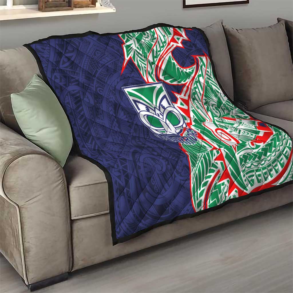 New Zealand Warriors Quilt Polynesian Tribal Tattoo Pacific Sport Art