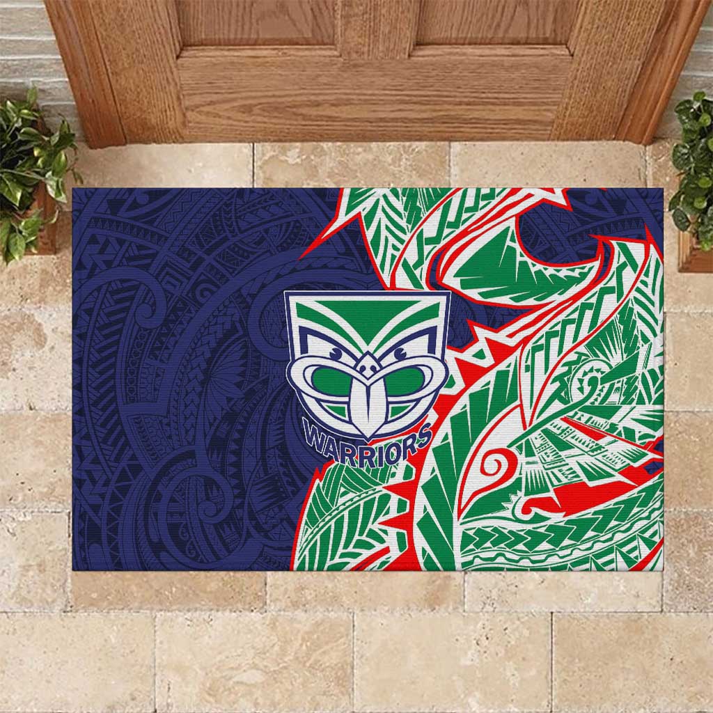 New Zealand Warriors Rubber Doormat Polynesian Tribal Tattoo Pacific Sport Art