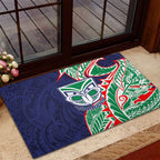 New Zealand Warriors Rubber Doormat Polynesian Tribal Tattoo Pacific Sport Art