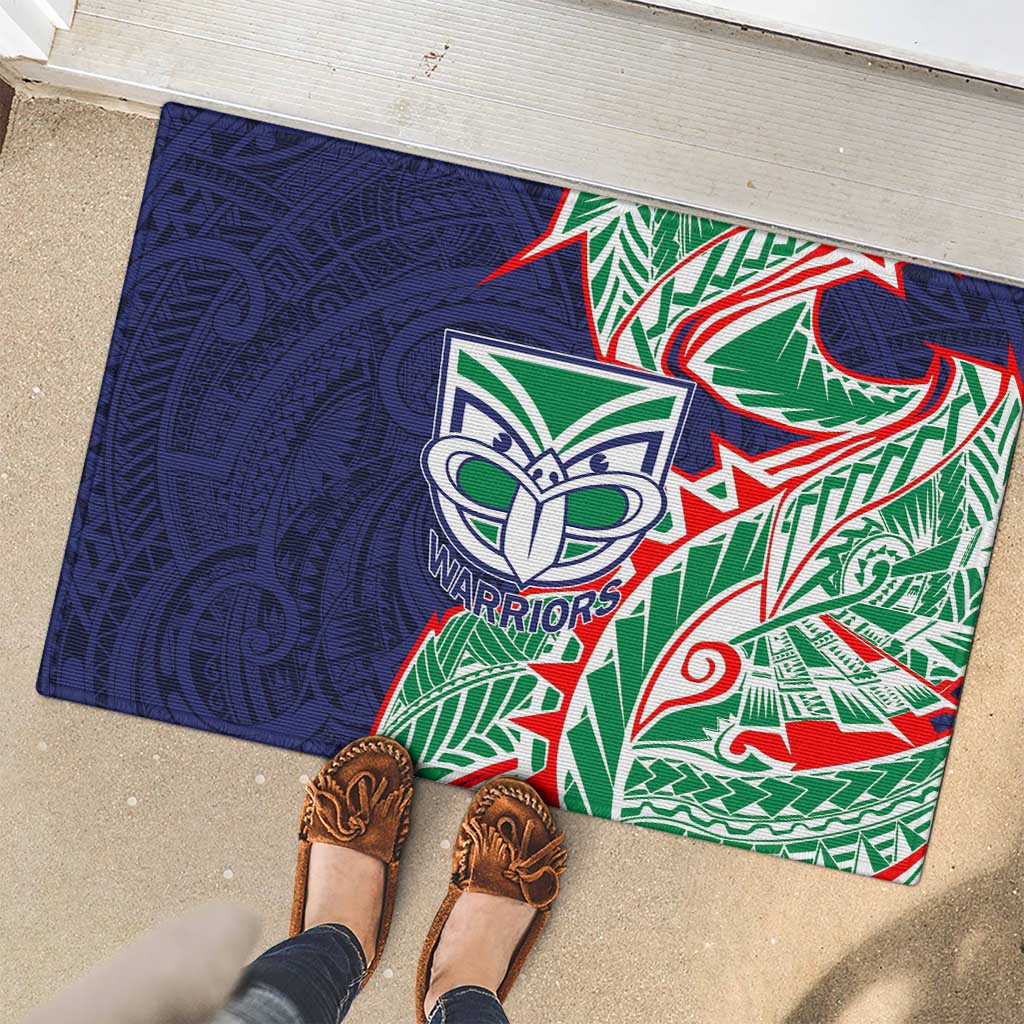 New Zealand Warriors Rubber Doormat Polynesian Tribal Tattoo Pacific Sport Art