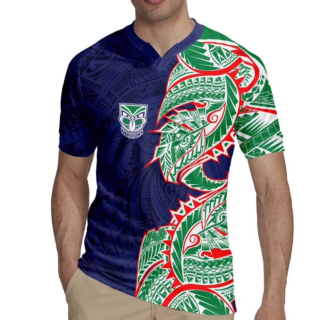 New Zealand Warriors Rugby Jersey Polynesian Tribal Tattoo Pacific Sport Art