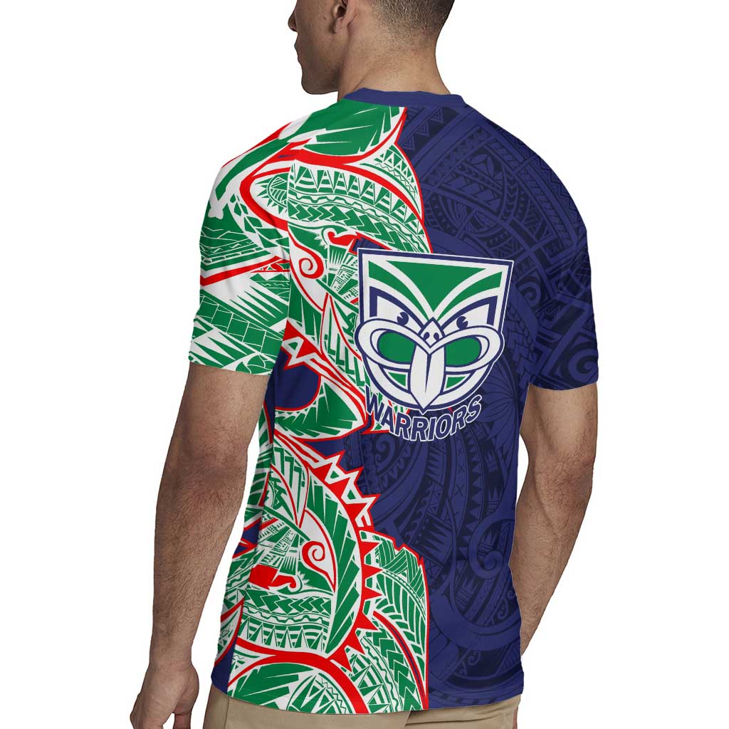 New Zealand Warriors Rugby Jersey Polynesian Tribal Tattoo Pacific Sport Art