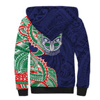 New Zealand Warriors Sherpa Hoodie Polynesian Tribal Tattoo Pacific Sport Art