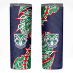 New Zealand Warriors Skinny Tumbler Polynesian Tribal Tattoo Pacific Sport Art