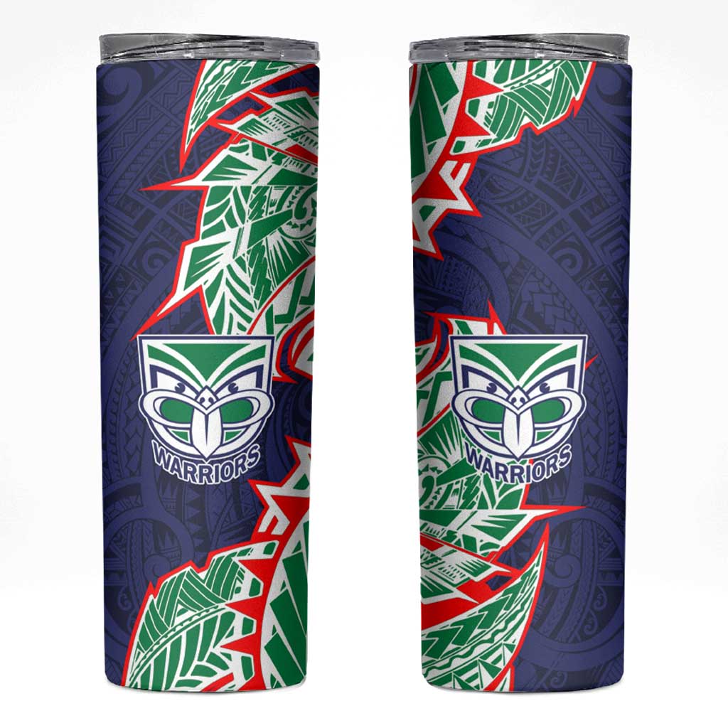 New Zealand Warriors Skinny Tumbler Polynesian Tribal Tattoo Pacific Sport Art