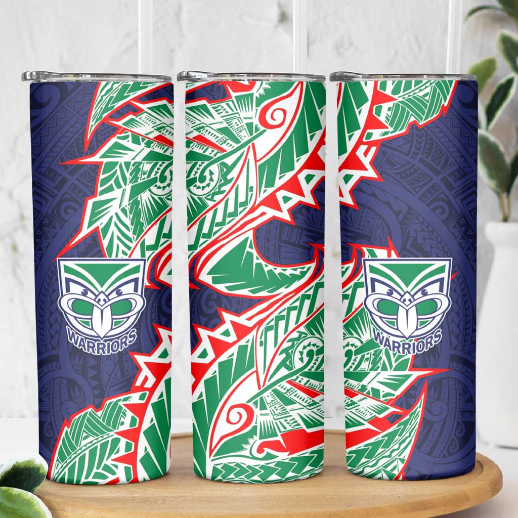 New Zealand Warriors Skinny Tumbler Polynesian Tribal Tattoo Pacific Sport Art