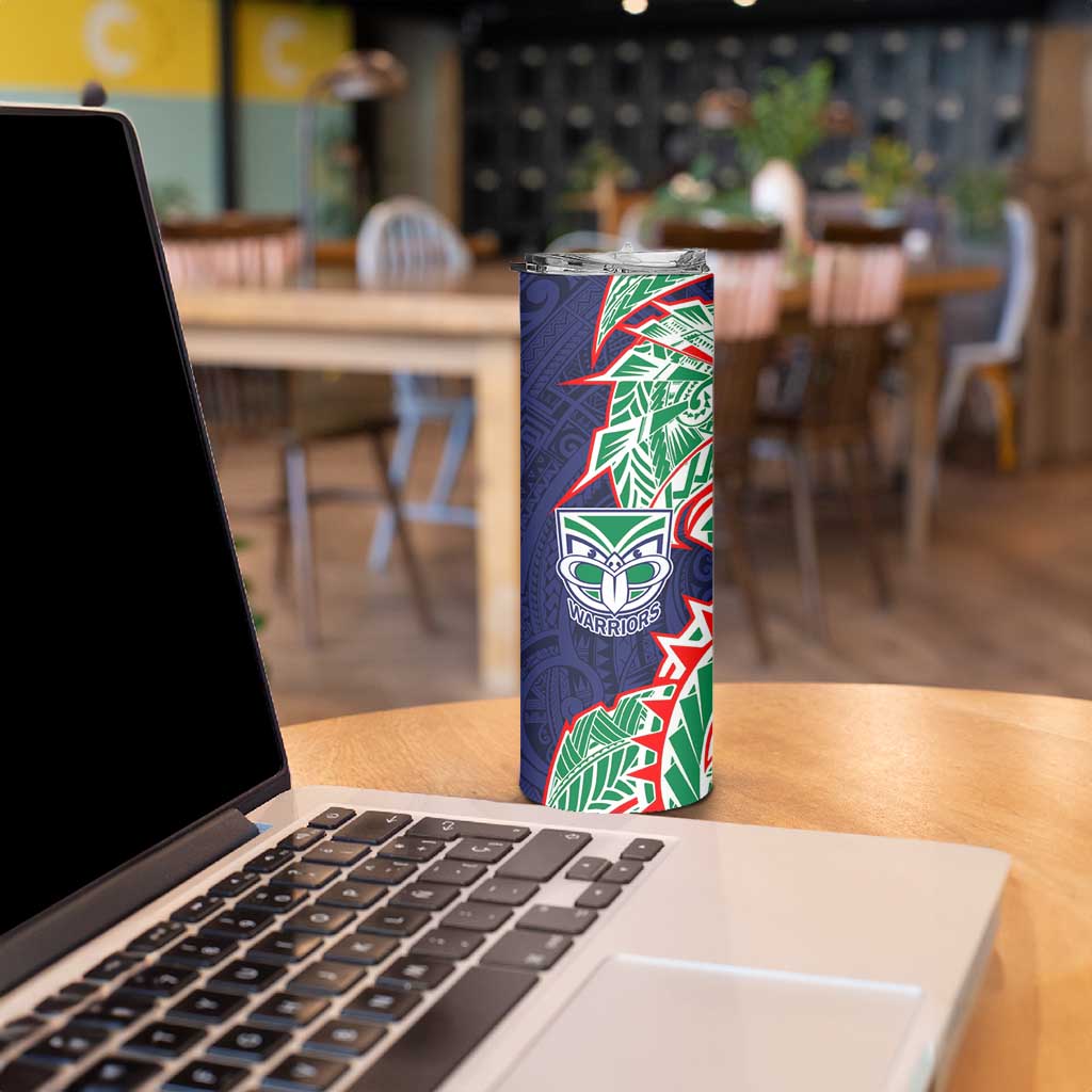 New Zealand Warriors Skinny Tumbler Polynesian Tribal Tattoo Pacific Sport Art