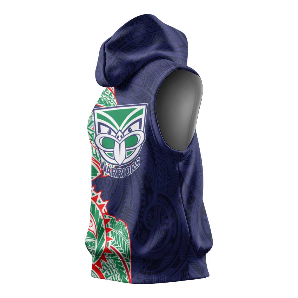 New Zealand Warriors Sleeveless Hoodie Polynesian Tribal Tattoo Pacific Sport Art
