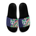 New Zealand Warriors Slide Sandals Polynesian Tribal Tattoo Pacific Sport Art