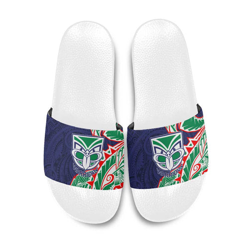 New Zealand Warriors Slide Sandals Polynesian Tribal Tattoo Pacific Sport Art
