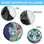 New Zealand Warriors Spare Tire Cover Polynesian Tribal Tattoo Pacific Sport Art