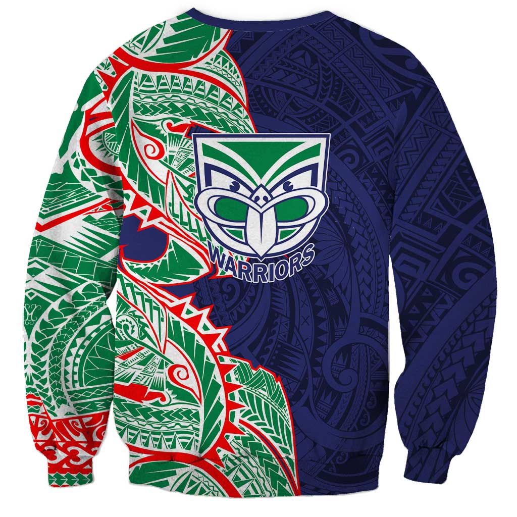 New Zealand Warriors Sweatshirt Polynesian Tribal Tattoo Pacific Sport Art