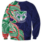 New Zealand Warriors Sweatshirt Polynesian Tribal Tattoo Pacific Sport Art