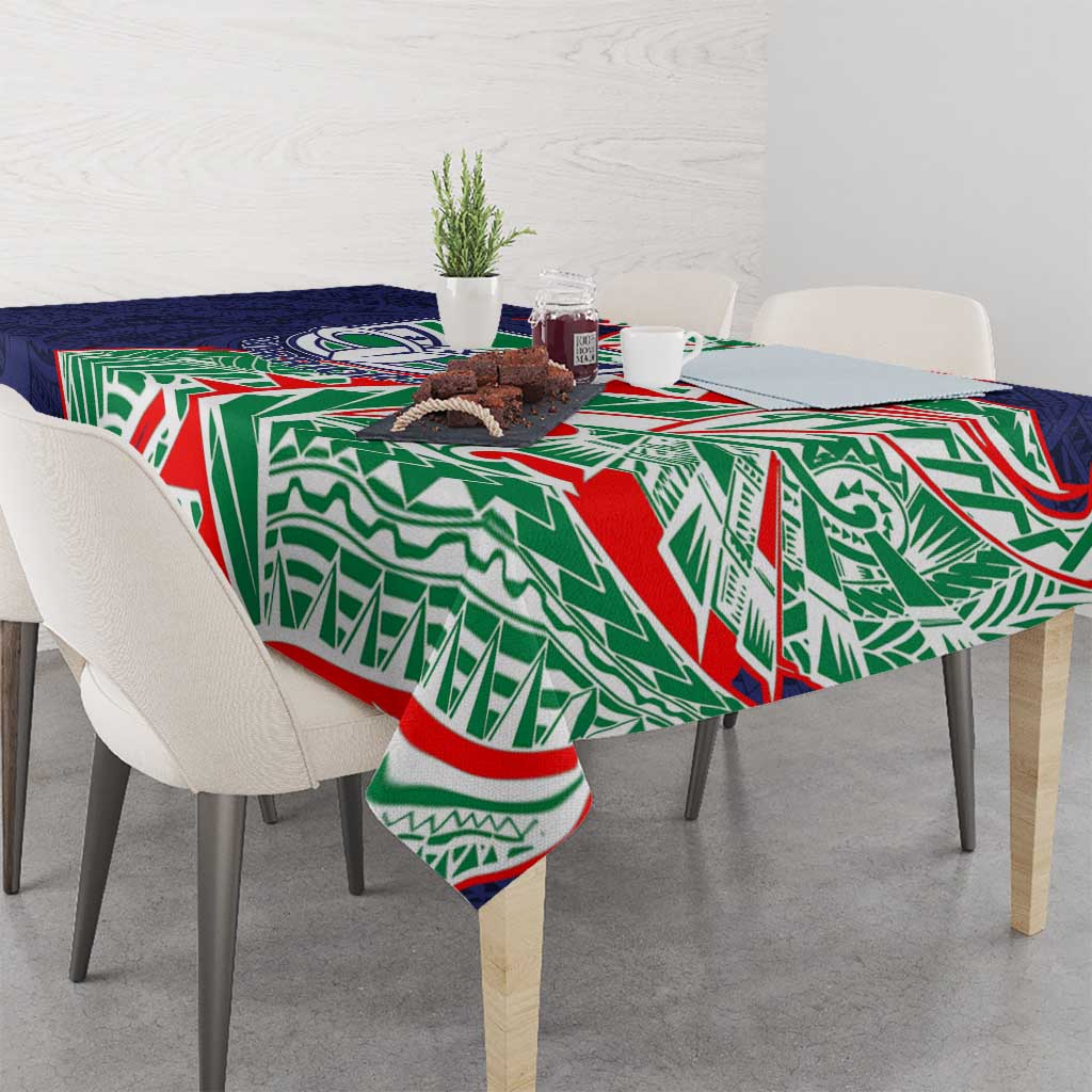 New Zealand Warriors Tablecloth Polynesian Tribal Tattoo Pacific Sport Art