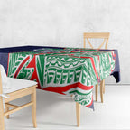 New Zealand Warriors Tablecloth Polynesian Tribal Tattoo Pacific Sport Art