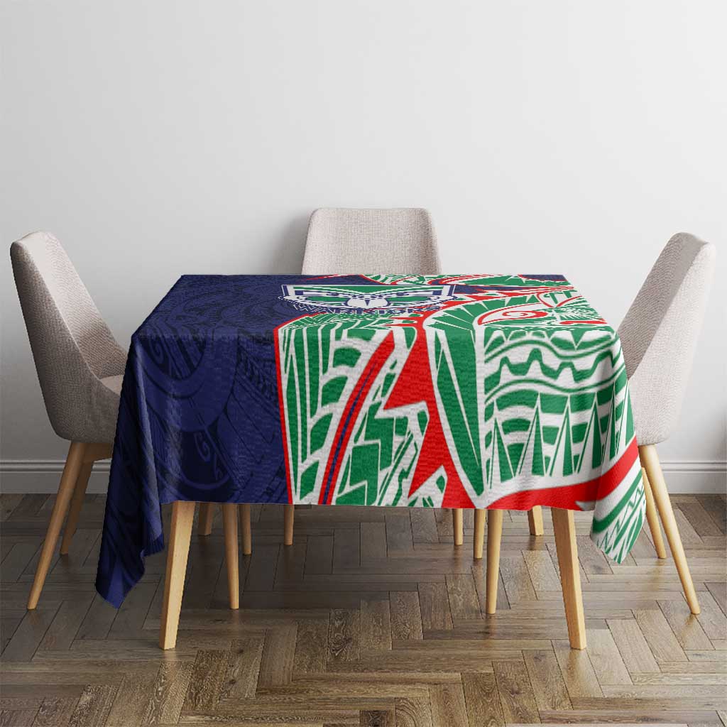 New Zealand Warriors Tablecloth Polynesian Tribal Tattoo Pacific Sport Art