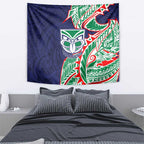 New Zealand Warriors Tapestry Polynesian Tribal Tattoo Pacific Sport Art