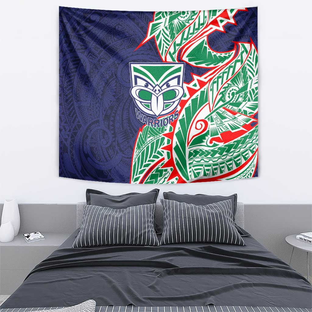 New Zealand Warriors Tapestry Polynesian Tribal Tattoo Pacific Sport Art