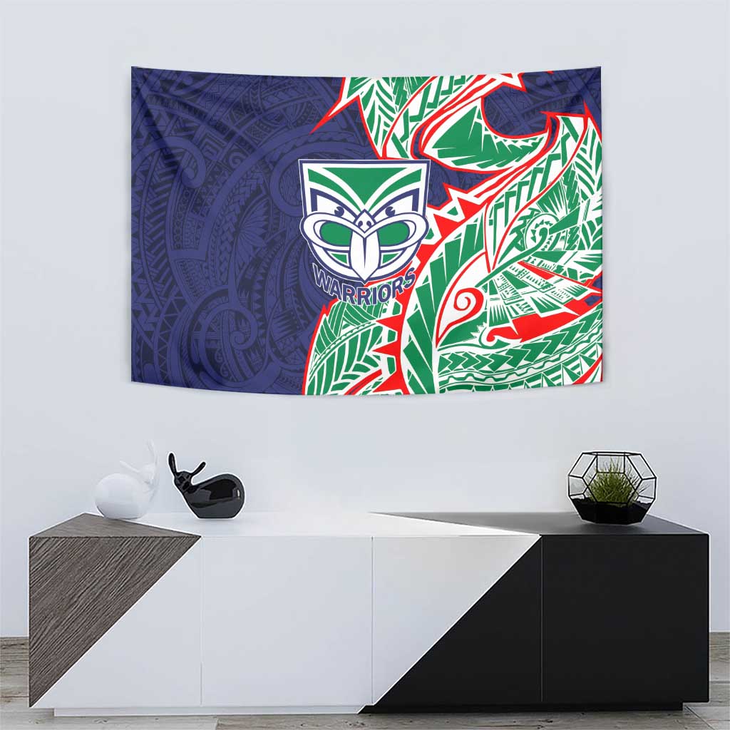 New Zealand Warriors Tapestry Polynesian Tribal Tattoo Pacific Sport Art