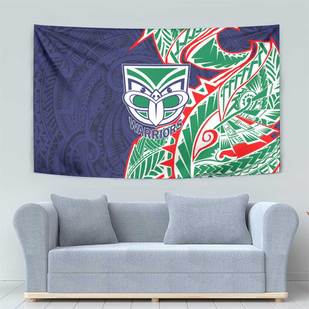 New Zealand Warriors Tapestry Polynesian Tribal Tattoo Pacific Sport Art