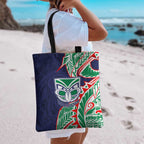 New Zealand Warriors Tote Bag Polynesian Tribal Tattoo Pacific Sport Art