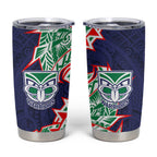 New Zealand Warriors Tumbler Cup Polynesian Tribal Tattoo Pacific Sport Art